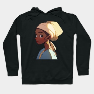 Girl with Earring no Background Hoodie